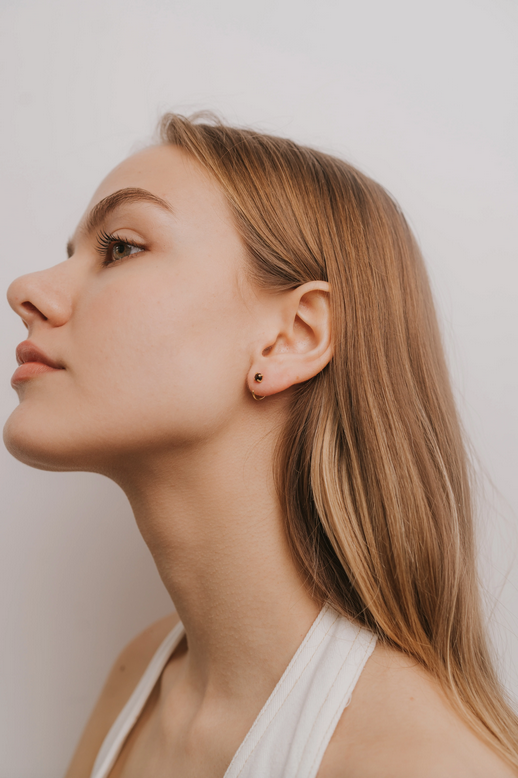 JaxKelly JaxKelly Obsidian Huggie Earrings