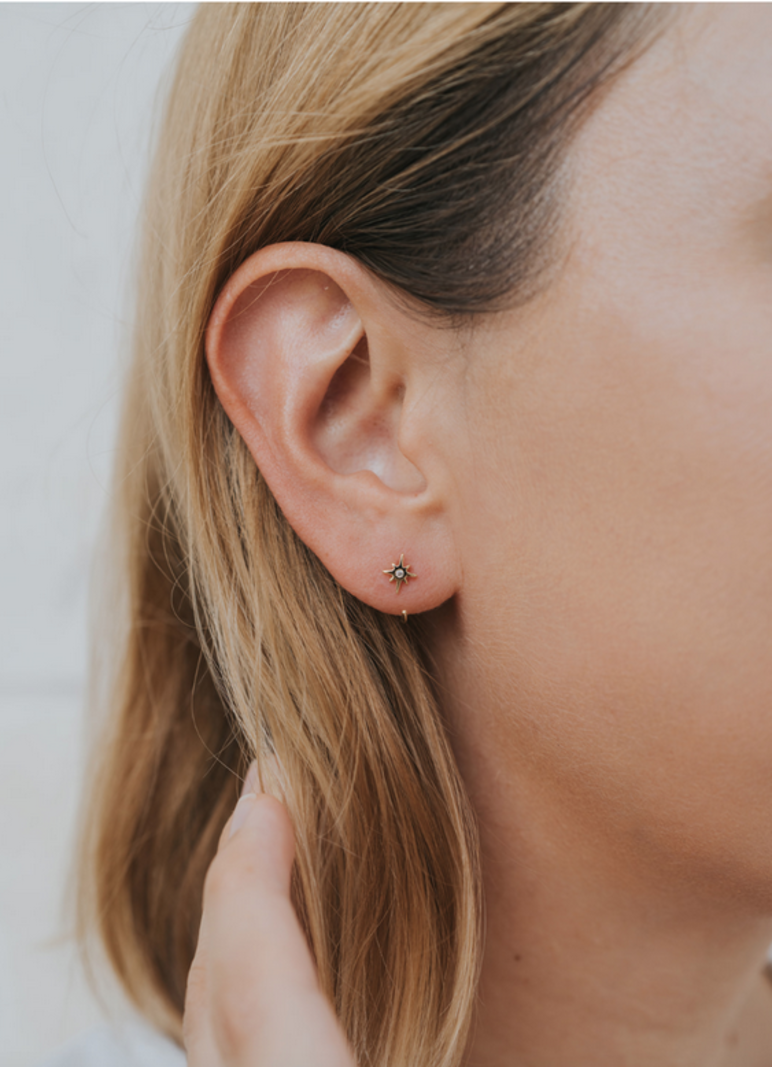 JaxKelly Star Icon Huggie Earrings