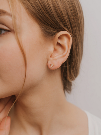 JaxKelly Rose Quartz Mini Energy Gem Earrings