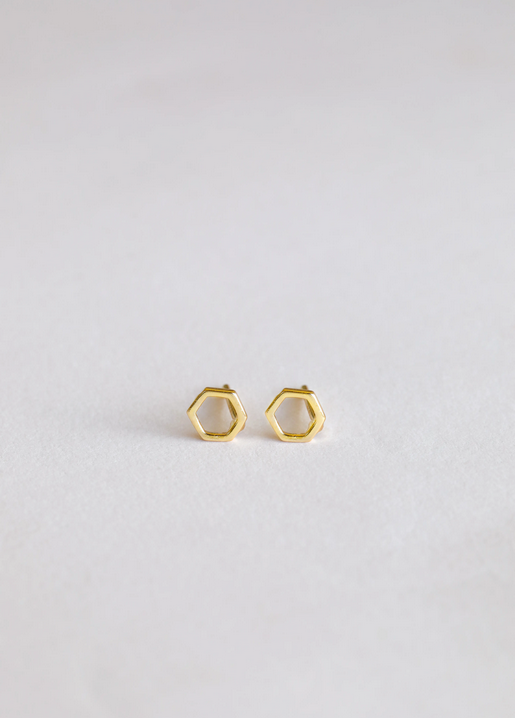 JaxKelly JaxKelly Minimalist Hexagon Earrings