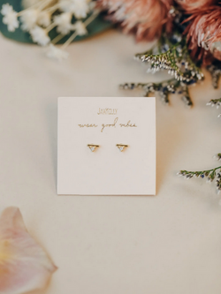 JaxKelly JaxKelly Stud Bar White CZ Earrings