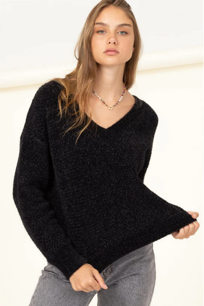 HYFVE V-Neck Chenille Sweater