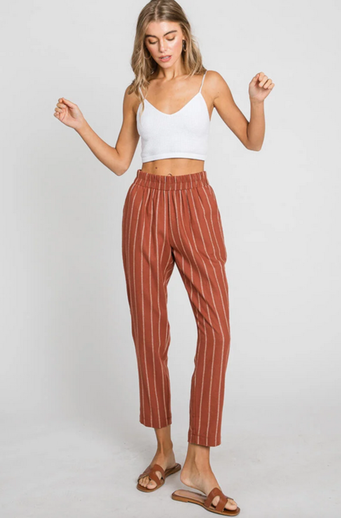Final Touch Striped Flannel Trousers