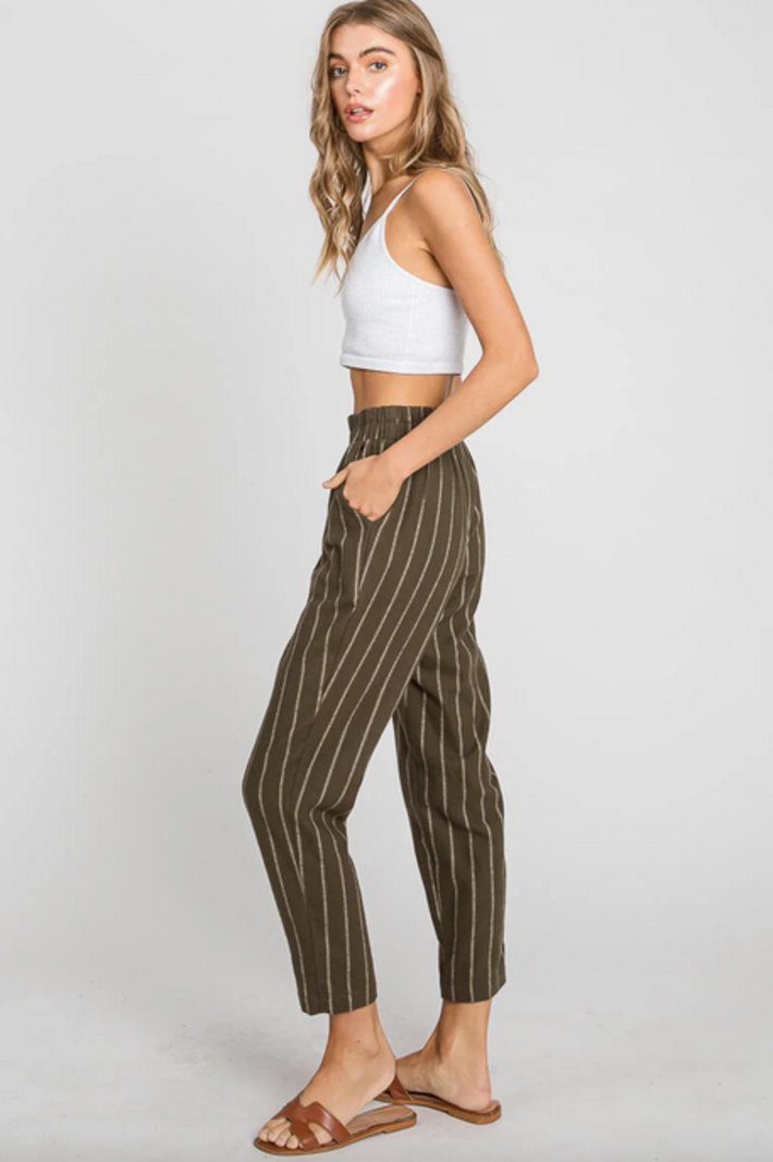 Final Touch Striped Flannel Trousers