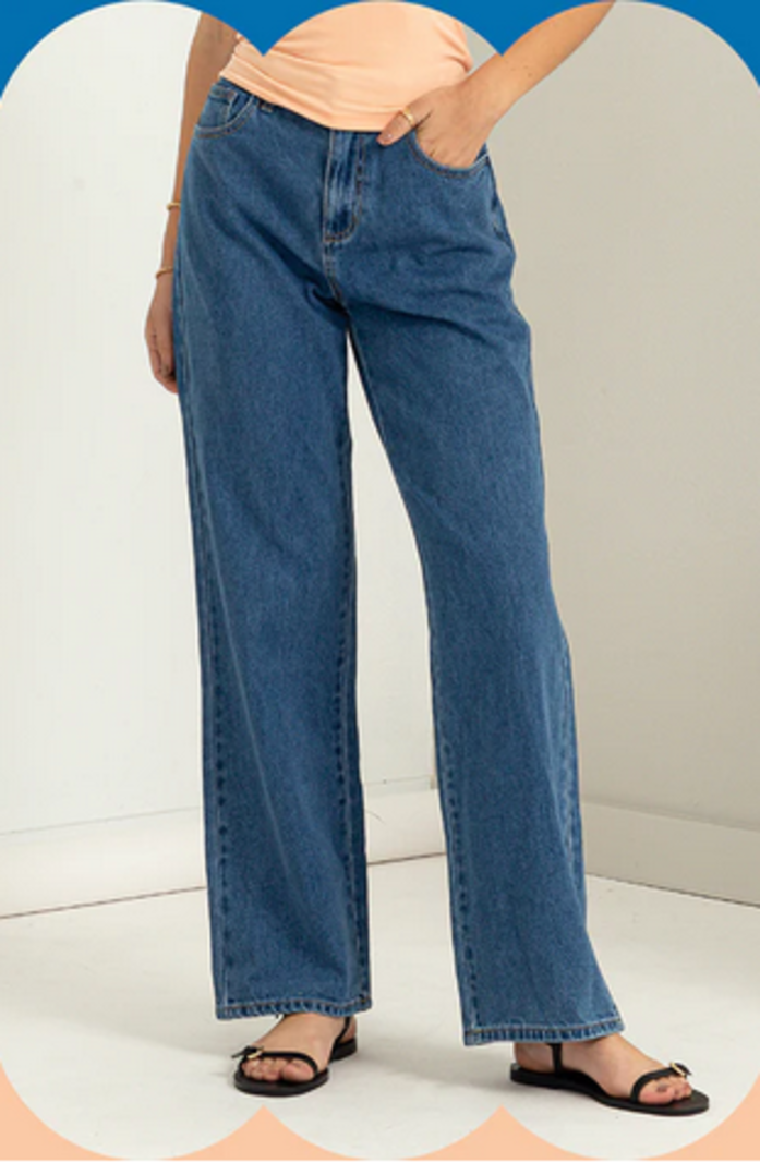 Double Zero High Rise Wide Leg Jeans