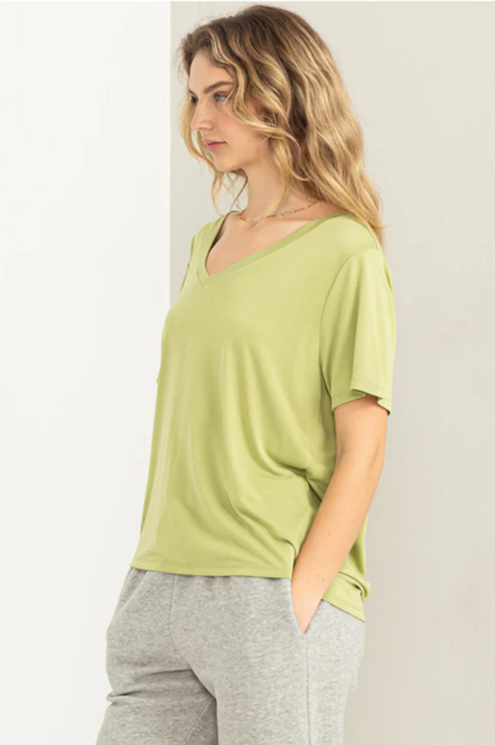 Double Zero Relaxed V-Neck Tee