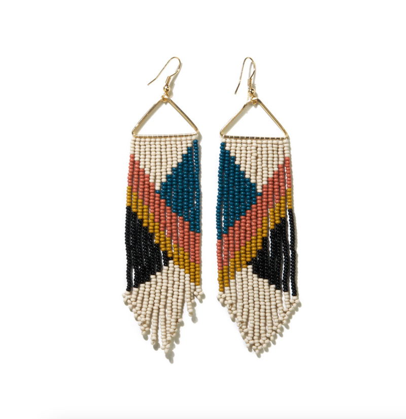 Ink + Alloy Emilie Angles Beaded Fringe Rust