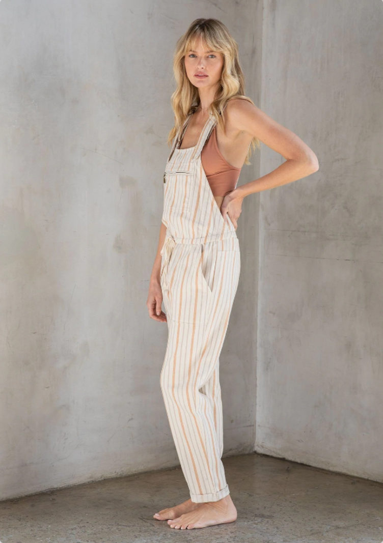 Lovestitch Afternoon Striped Overalls