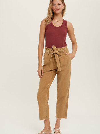 Wishlist Corduroy Paper Bag Pants