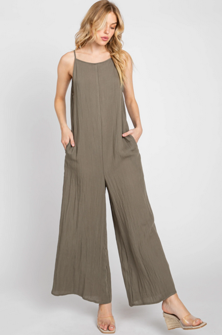 Final Touch Relaxed Boat Neck Jumpsuit