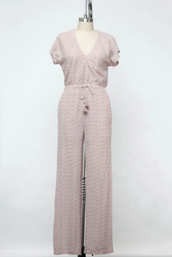 Final Touch Knit Drawstring Jumpsuit