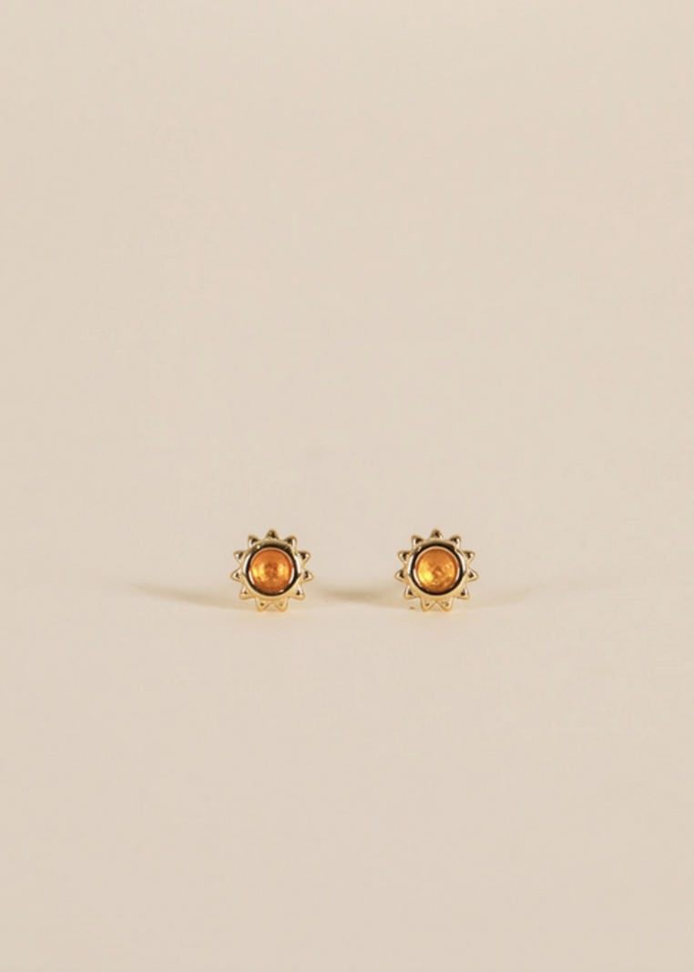 JaxKelly Amber Sun Studs Earrings