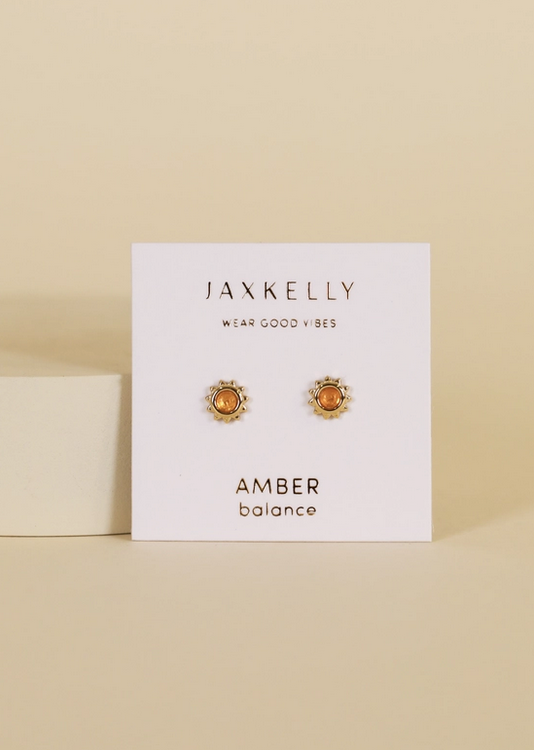 JaxKelly JaxKelly Amber Sun Studs Earrings