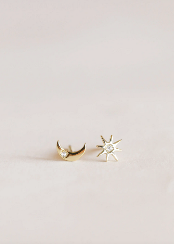 JaxKelly JaxKelly Complements Sun & Moon Earrings
