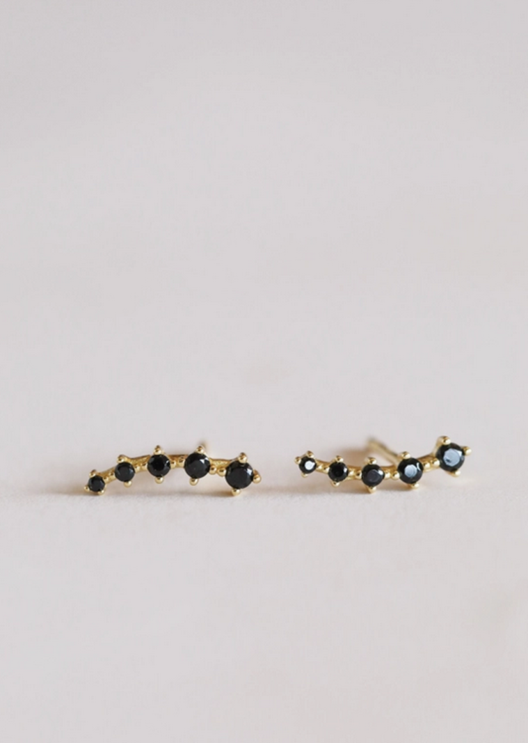 JaxKelly Black Crawler Earrings