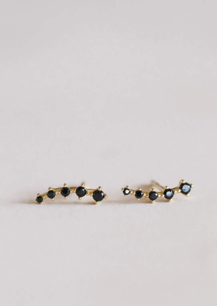 JaxKelly JaxKelly Black CZ Crawler Earrings