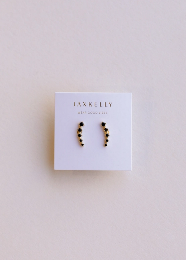 JaxKelly Black Crawler Earrings
