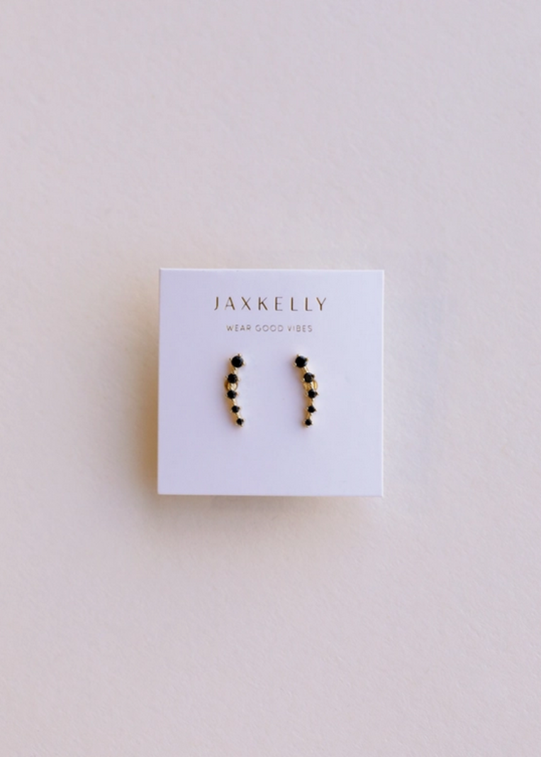 JaxKelly JaxKelly Black CZ Crawler Earrings