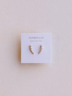 JaxKelly JaxKelly White Crawler Earrings