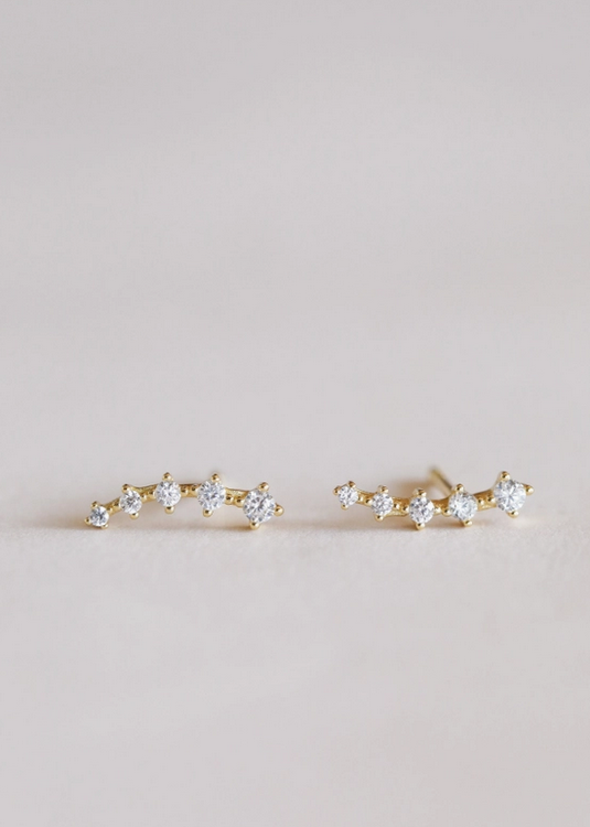 JaxKelly JaxKelly White Crawler Earrings