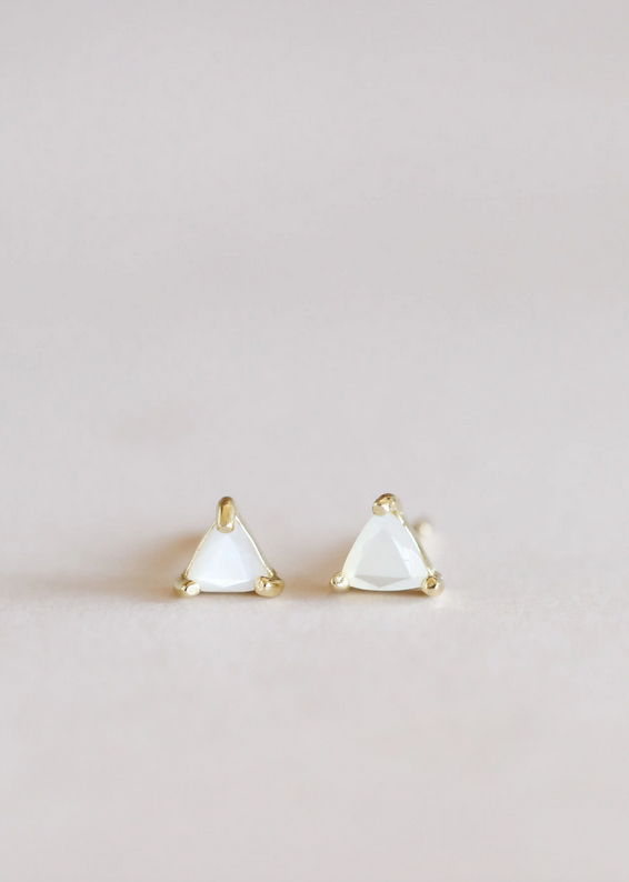 JaxKelly JaxKelly Mother Of Pearl Mini Energy Gem Earrings