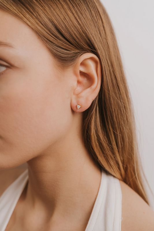 JaxKelly JaxKelly Mother Of Pearl Mini Energy Gem Earrings