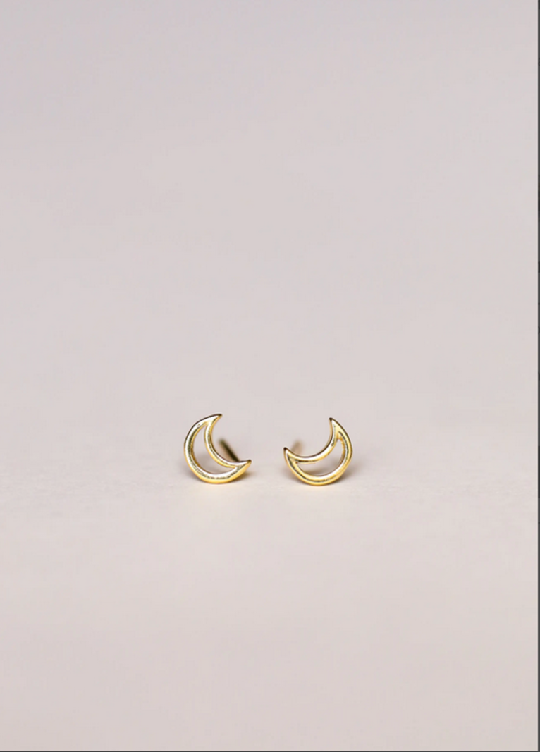 JaxKelly Minimalist Moon Earrings