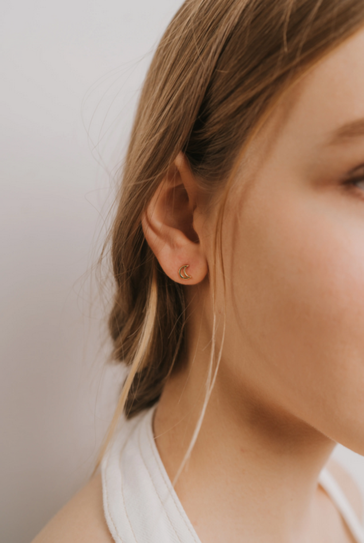 JaxKelly JaxKelly Minimalist Moon Earrings