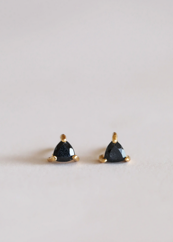 JaxKelly JaxKelly Black Tourmaline Mini Energy Gem Earrings