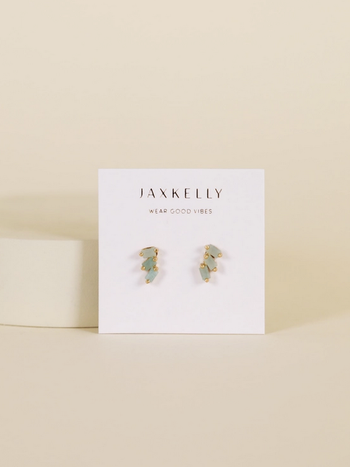 JaxKelly Offset Trio Amazonite Earrings