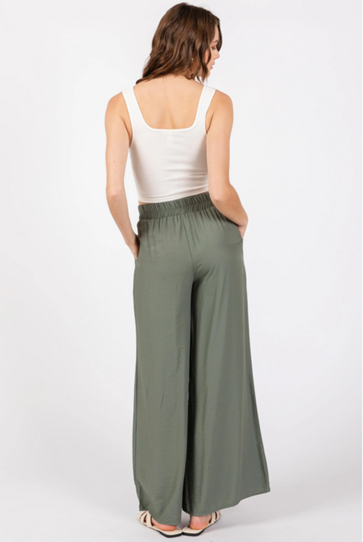 Final Touch Silky Wide Leg Pants