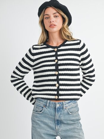 Lush Striped Cardigan