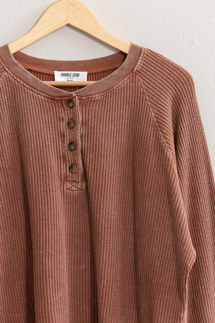 Double Zero Relaxed Waffle Henley