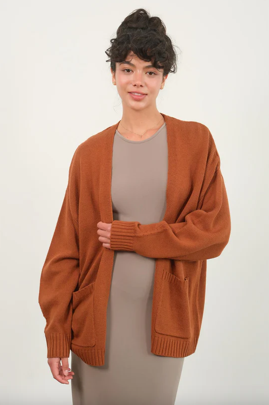 Double Zero Oversized Pocket Cardigan Fringe Boutique