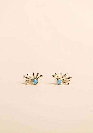 JaxKelly JaxKelly Sun Ray Earrings Fire Opal