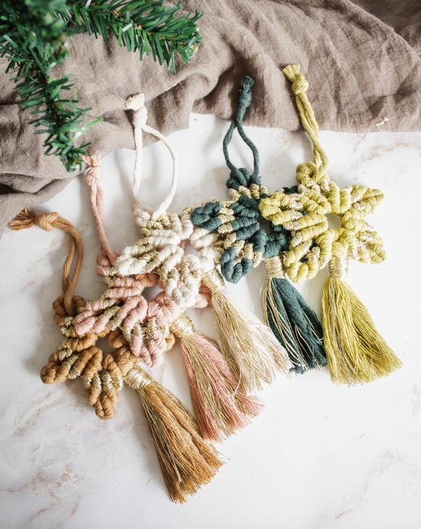 Modern Bo Studio Studio Macrame Star Ornament