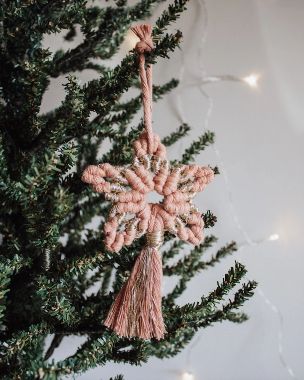 Modern Bo Studio Studio Macrame Star Ornament