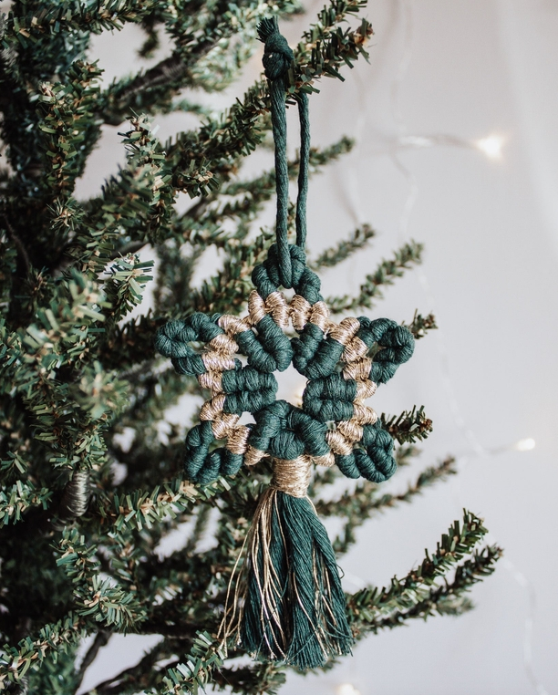Modern Bo Studio Studio Macrame Star Ornament