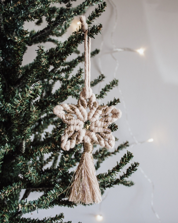 Modern Bo Studio Studio Macrame Star Ornament