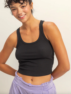 Double Zero Cropped Rib Tank
