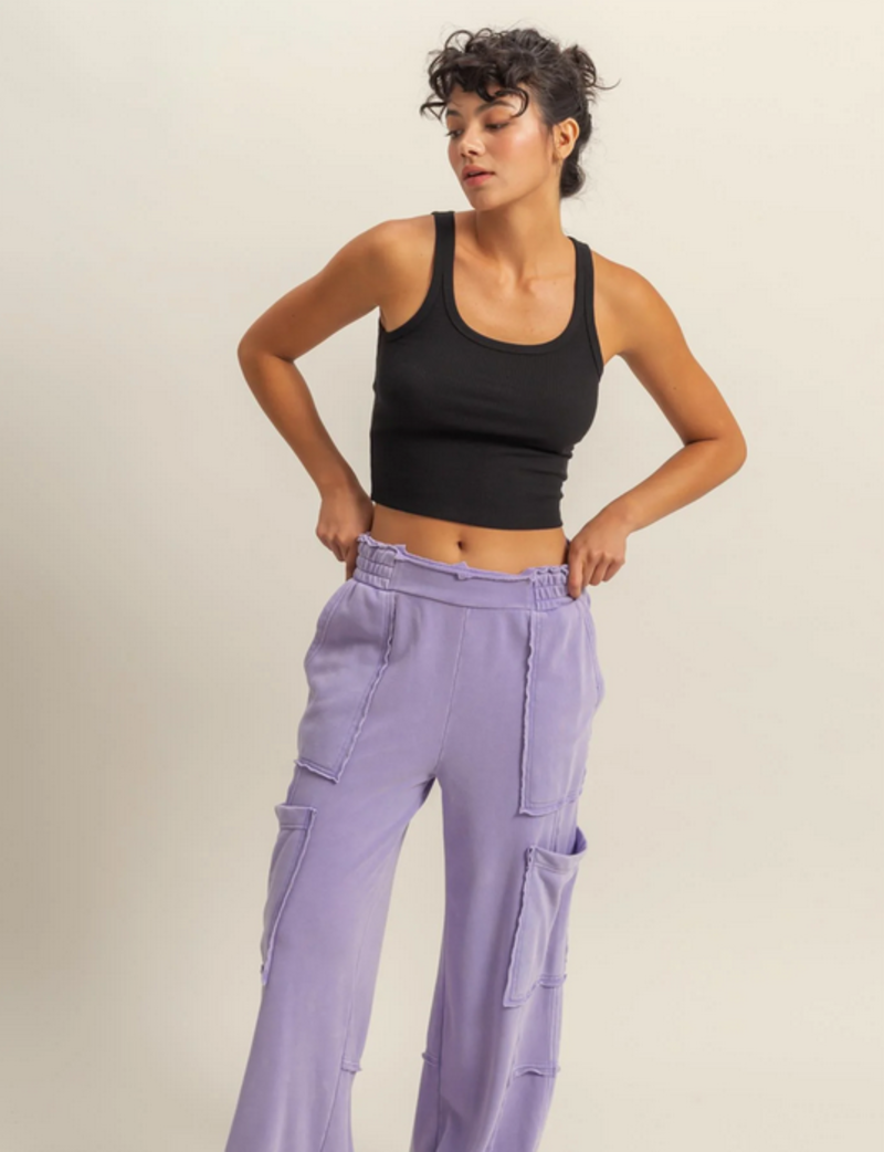 Double Zero Cropped Rib Tank