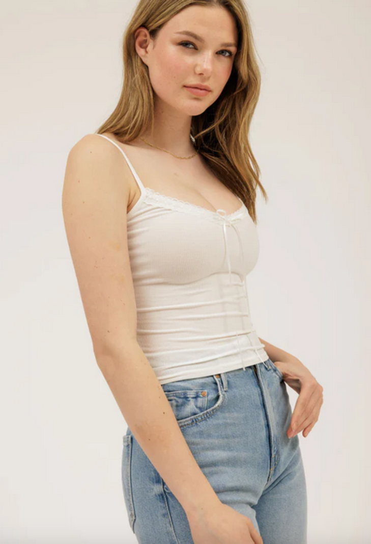 Blu Pepper Ribbon Trim Cami