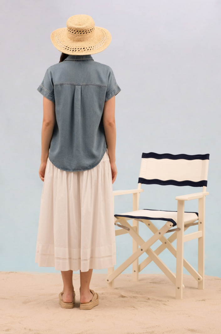 Blu Pepper SS Chambray Button Up