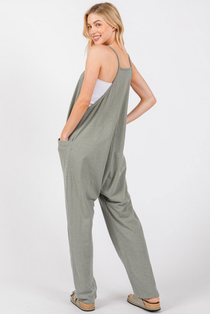 Final Touch Relaxed Terry Jumpsuit