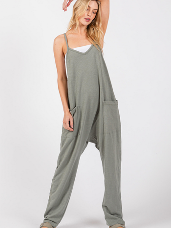 Final Touch Relaxed Terry Jumpsuit