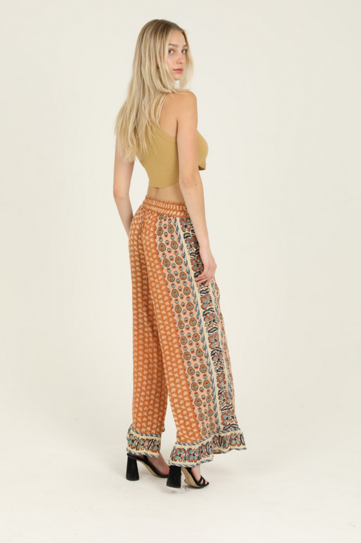 Angie Ruffle Hem Boho Pants