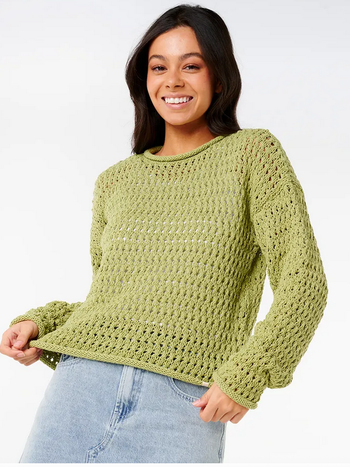 Rip Curl Cala Nights Pointelle Crew Sweater