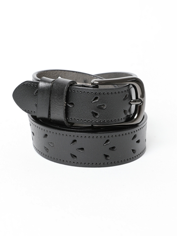 Leto Leather Belt with Petal Design