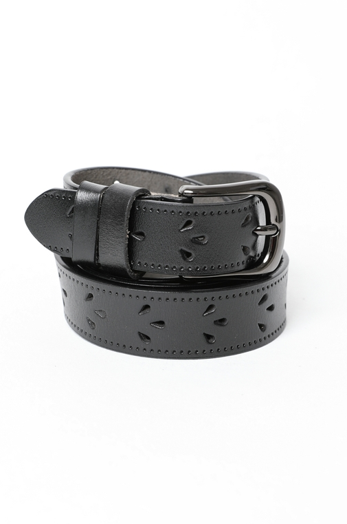 Leto Leather Belt with Petal Design