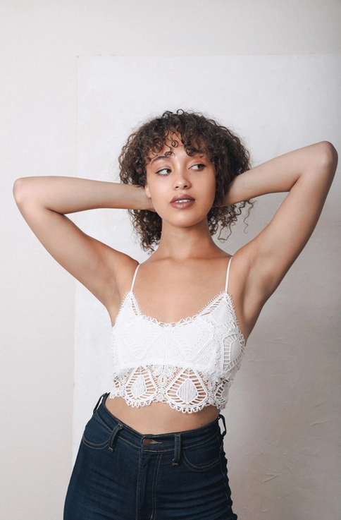 Leto Crochet Lace Overlay Bralette